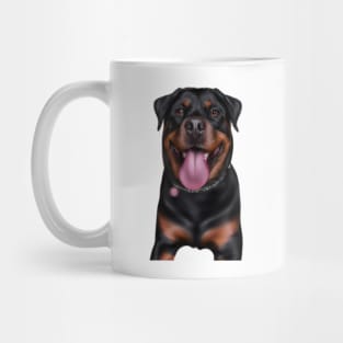 Cute Rottweiler Drawing Mug